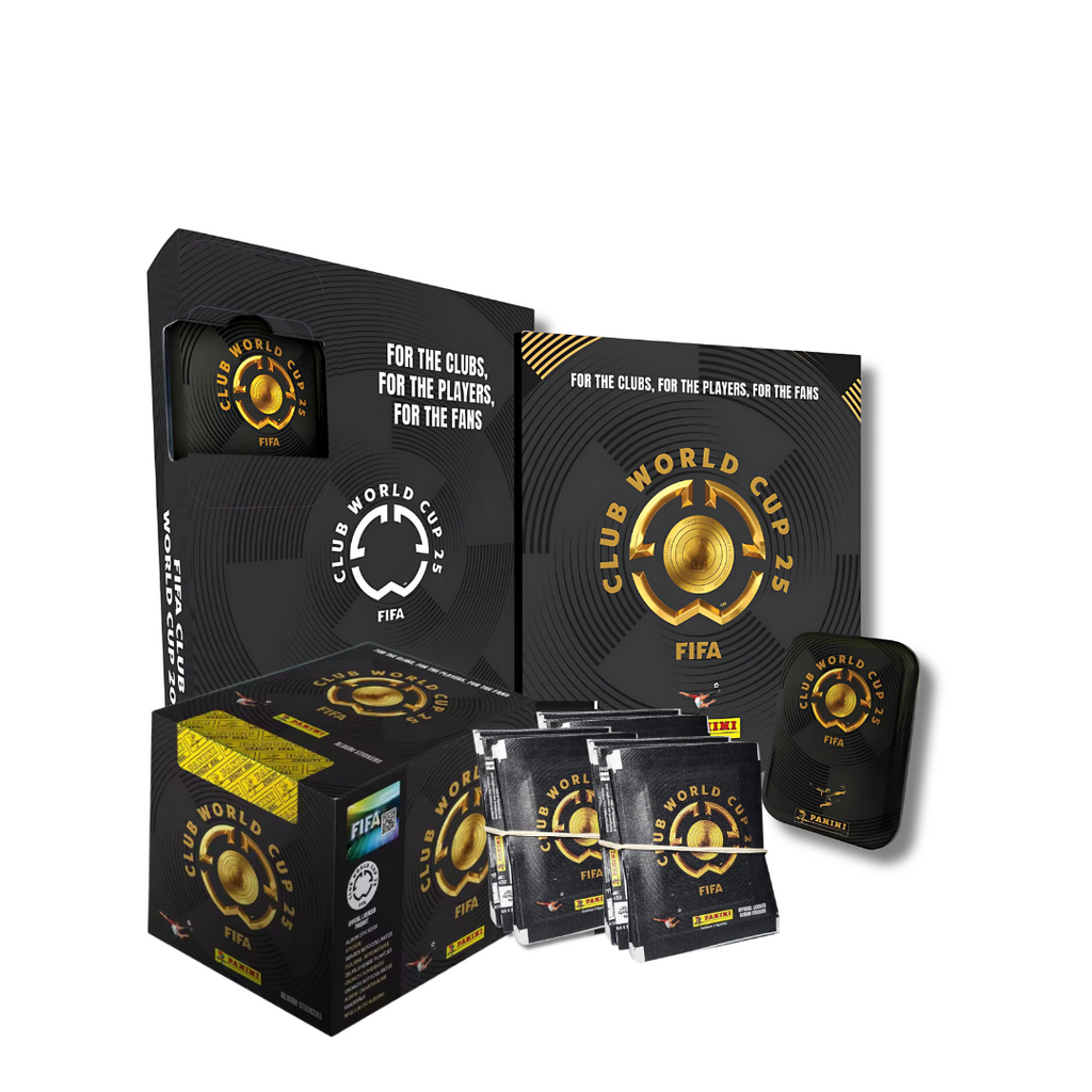 Box Fifa Exclusivo Com Álbum Capa Dura + 100 Envelopes (500 Figurinhas) + Lata Pocket - Fifa Club World Cup 2025